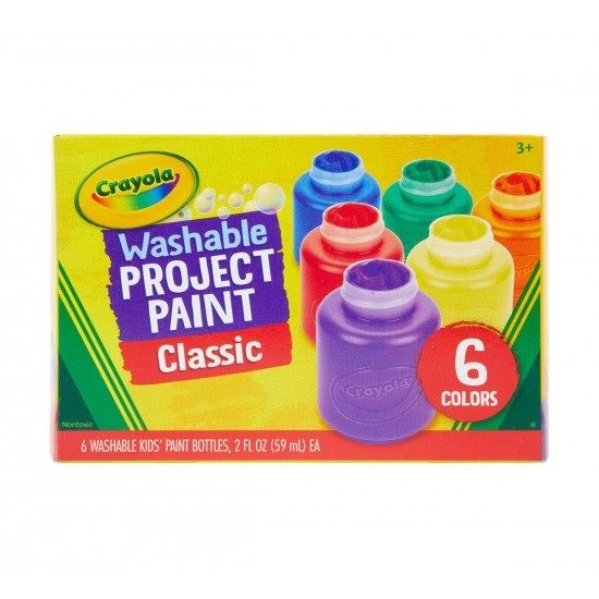 Crayola Washable Project Paint Classic Pack of 6.