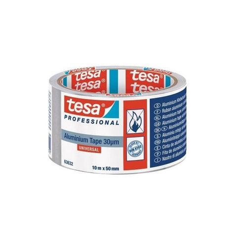 Tesa Aluminum Universal Tape -Silver , 10 m x 50 mm.